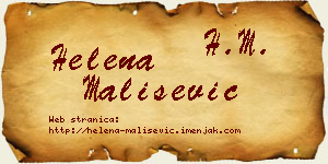 Helena Mališević vizit kartica